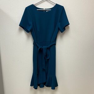 Calvin Klein Blue Midi Dress with Elegant Design